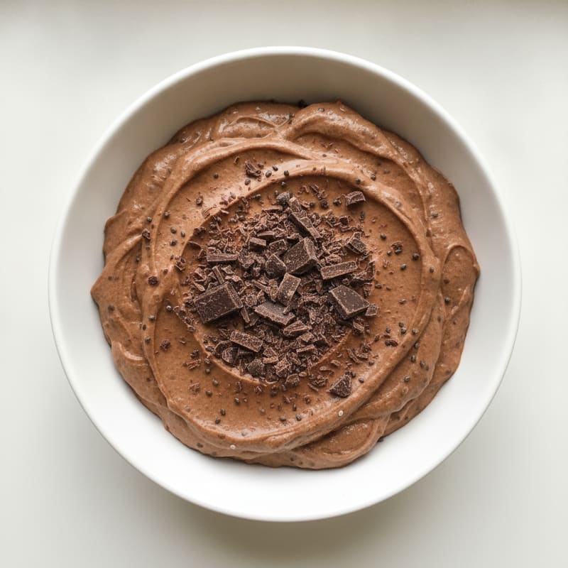 Silky Chocolate Protein Pudding with Chia Seeds