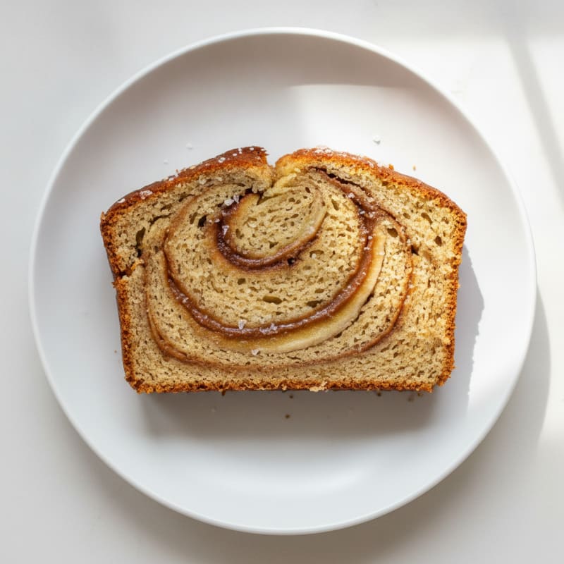 Banana Protein Bread with Nut Butter Swirl