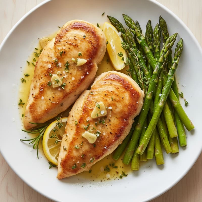 Lemon Herb Chicken with Roasted Asparagus