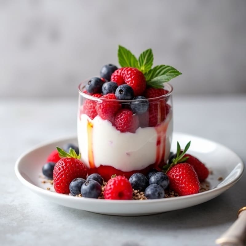 Greek Yogurt Protein Parfait with Berries