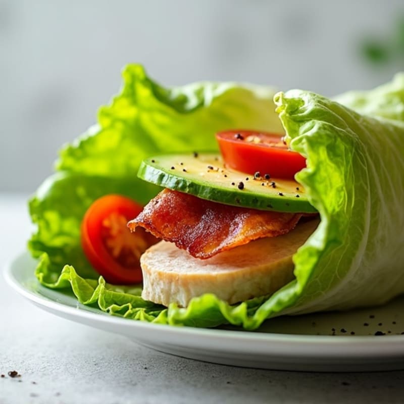 Fresh Turkey and Crispy Bacon Lettuce Wraps