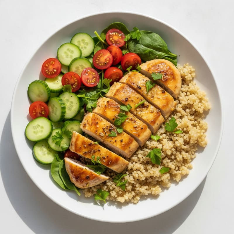 Lemon-Herb Chicken and Quinoa Bowl