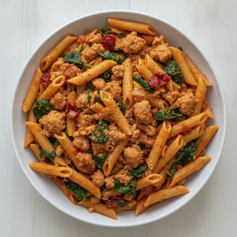 Turkey Sun-Dried Tomato Pasta Skillet