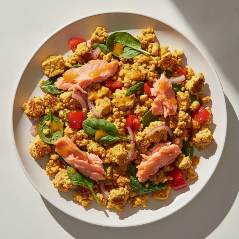 Savory Tofu Scramble with Roasted Vegetables