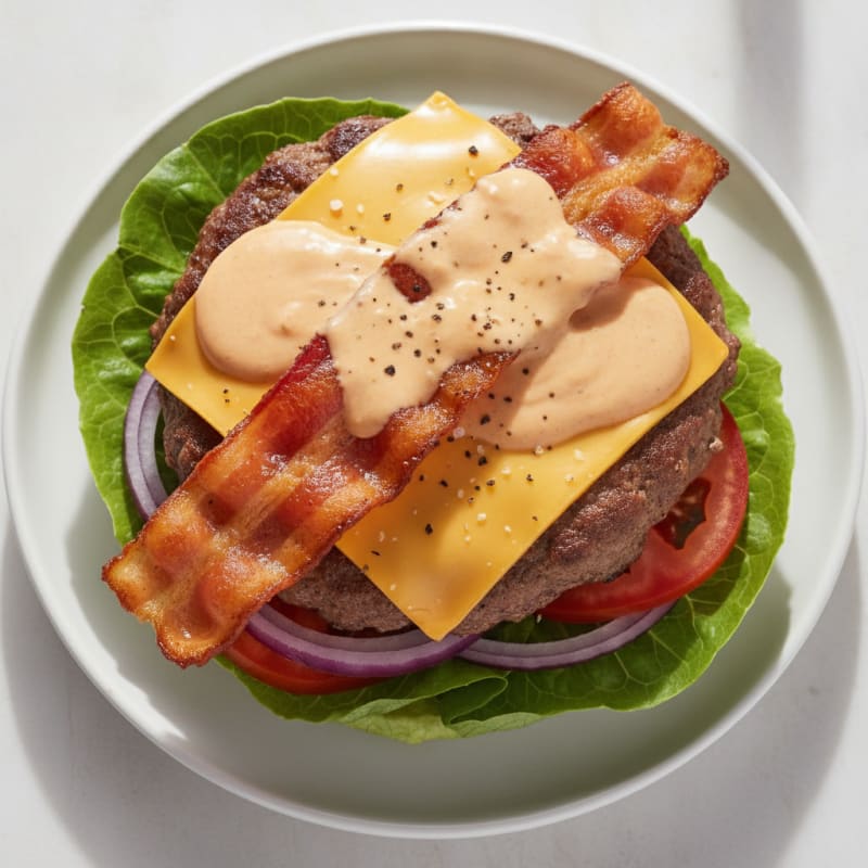 Double Bacon Cheeseburger with Secret Sauce