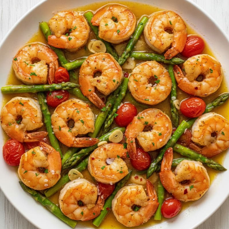 Garlic Butter Shrimp Scampi Skillet