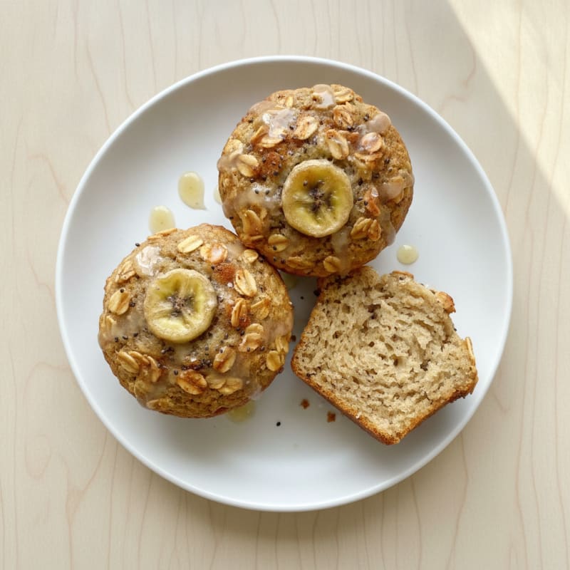 Baked Banana Oat Muffins