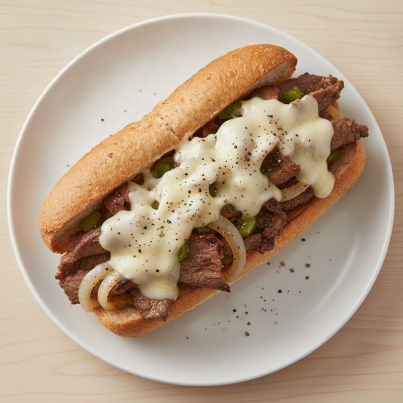 Classic Philly Cheesesteak Sandwich