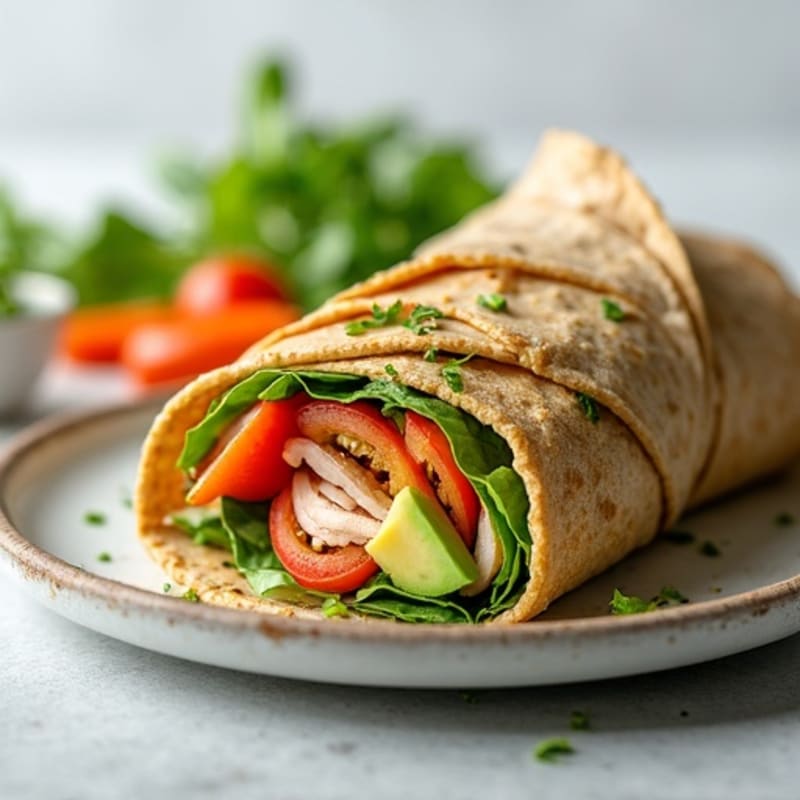 Lean Turkey and Creamy Avocado Wrap
