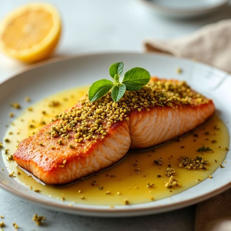 Crispy Pistachio-Crusted Salmon with Citrus-Ginger Glaze