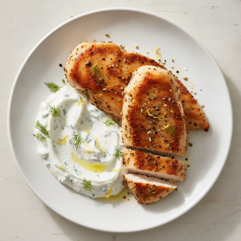 Lemon Herb Chicken with Creamy Tzatziki