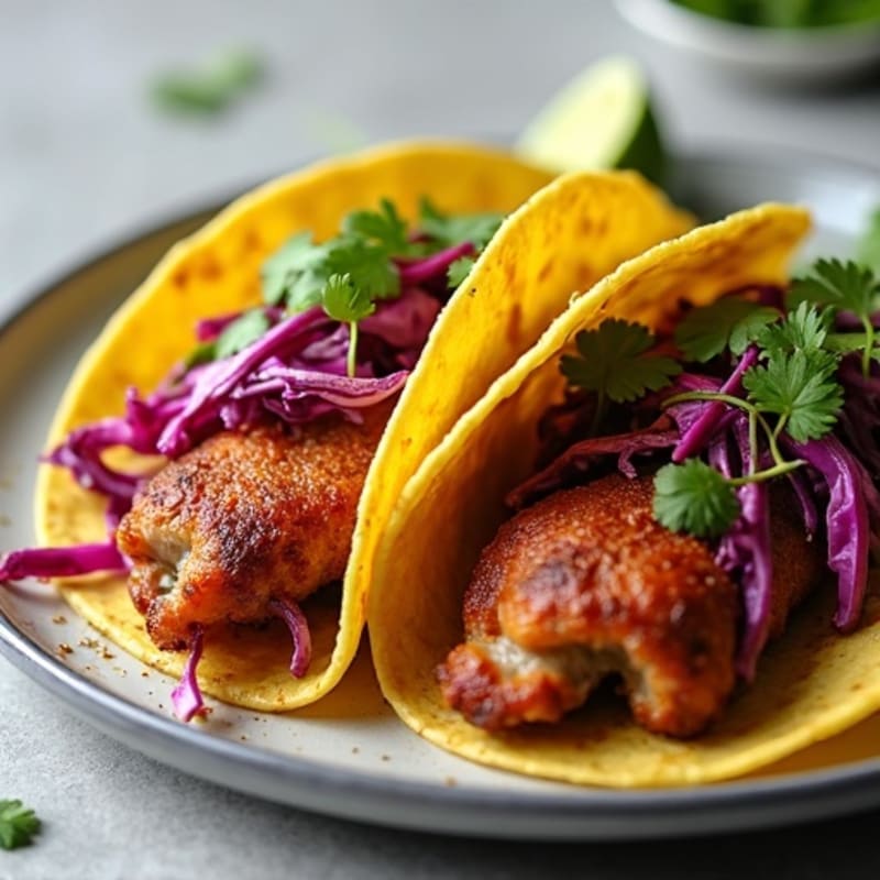 Crispy Slow-Cooked Pork Tacos with Fresh Cabbage Slaw