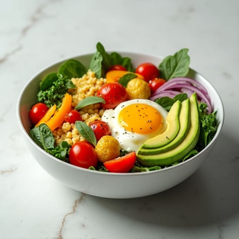 Protein-Packed Veggie and Egg White Scramble Bowl