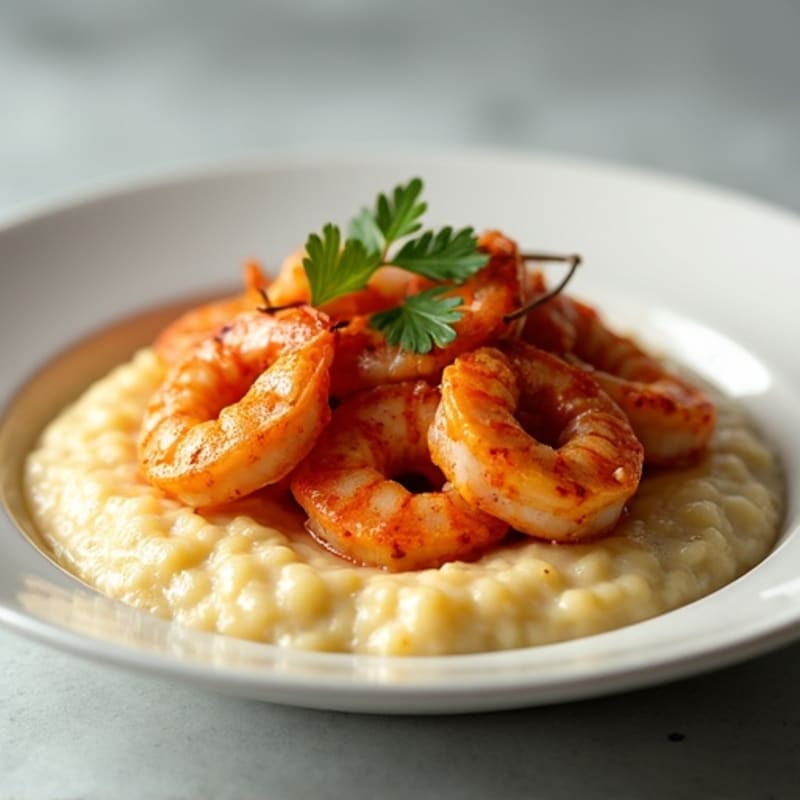 Pan-Seared Cajun Shrimp with Creamy Grits
