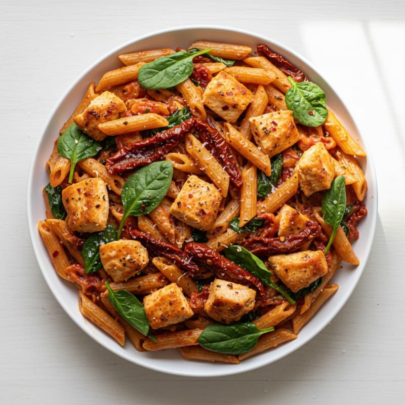 Sun-Dried Tomato Chicken Pasta Bake