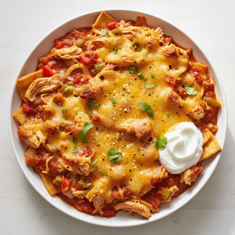 Creamy Chicken Enchilada Bake
