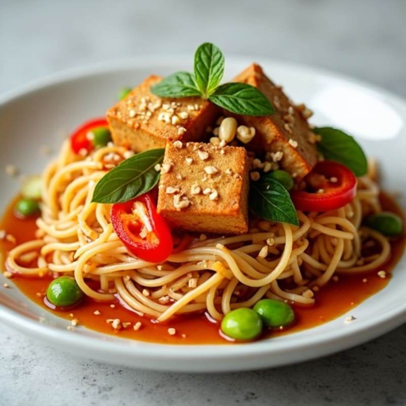 Crispy Tofu High-Protein Vegetarian Pad Thai