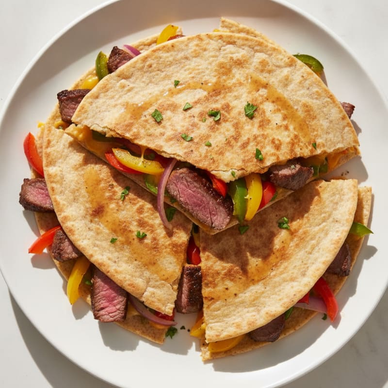 Seared Steak Quesadillas with Peppers