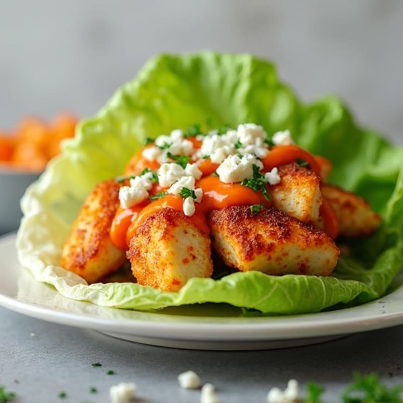 Spicy Buffalo Ranch Chicken Lettuce Wrap