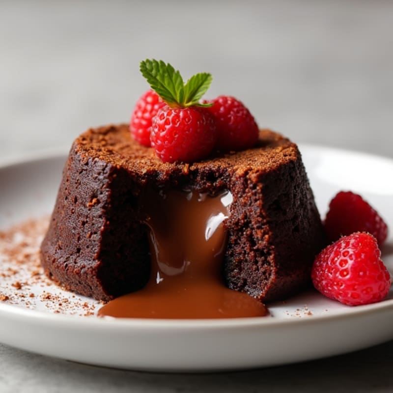 Protein-Rich Dark Chocolate Lava Cake