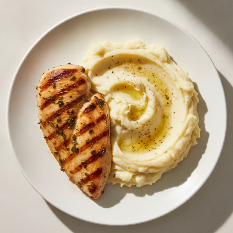 Grilled Chicken Breast with Creamy Mashed Potatoes
