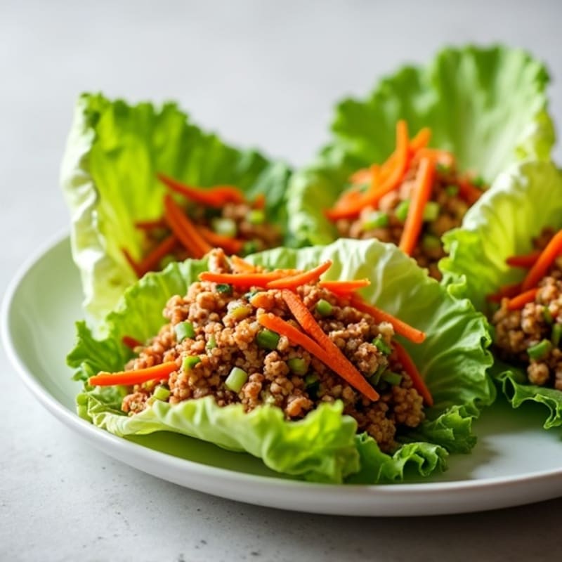 Fresh Turkey Lettuce Cups with Asian-Style Sauce