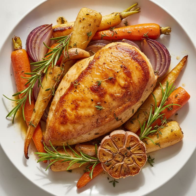 Savory Herb-Roasted Chicken with Root Vegetables
