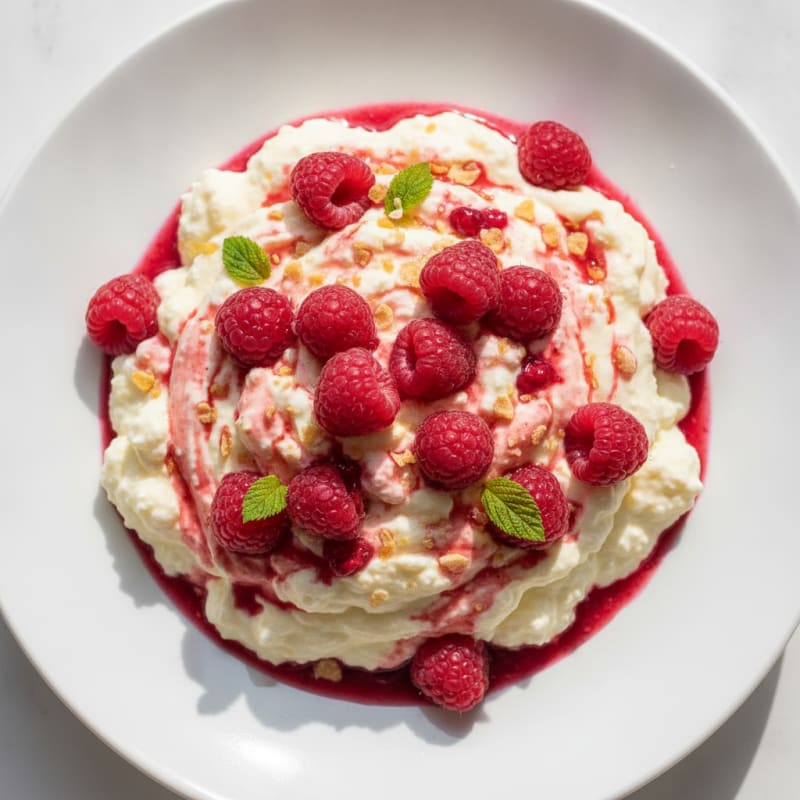 Silky Vanilla Ricotta Protein Mousse with Fresh Berries
