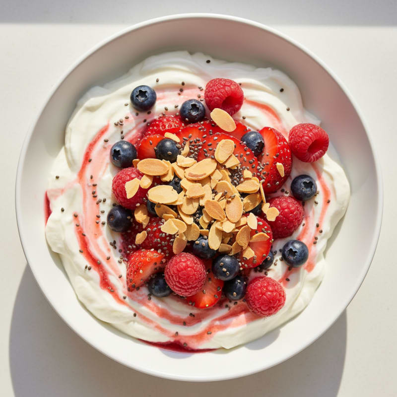 Silky Protein Greek Yogurt with Mixed Berries