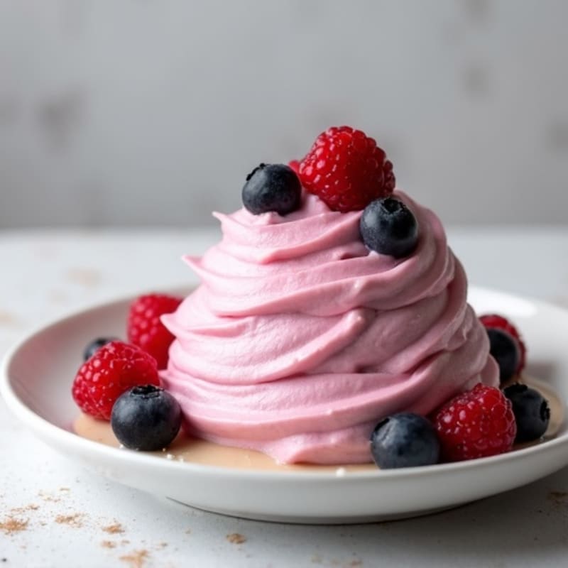 Creamy Greek Yogurt Protein Mousse with Mixed Berries