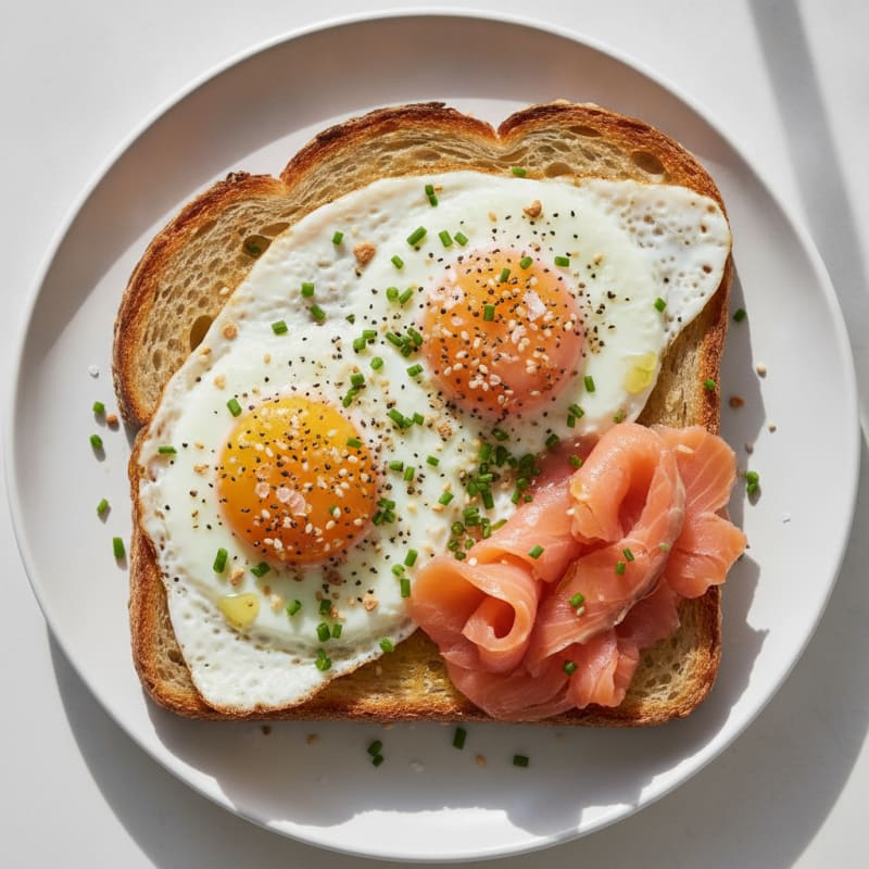Everything Bagel Sourdough with Fried Eggs