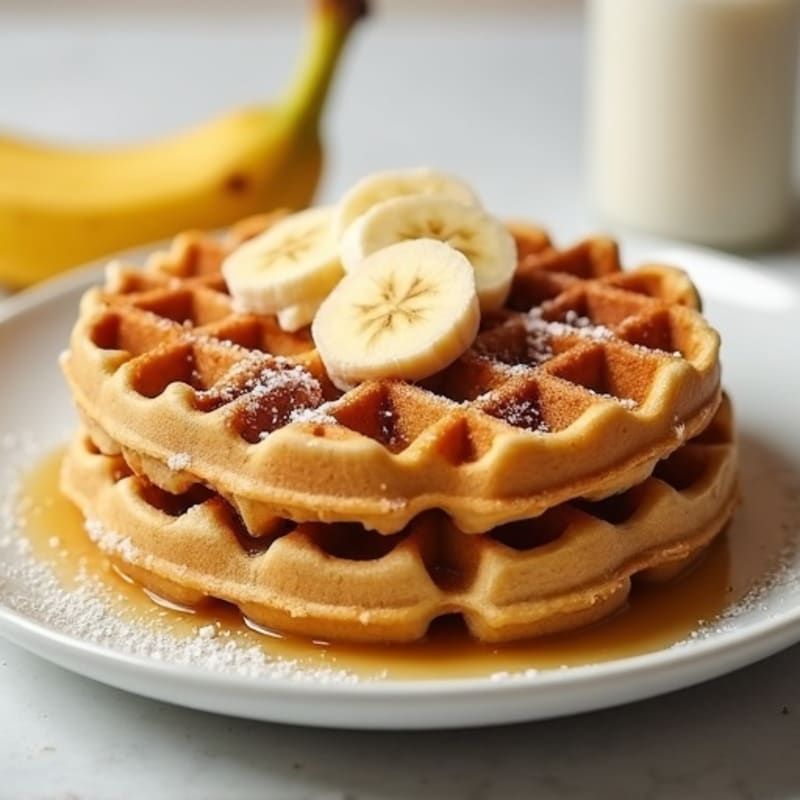 Protein-Packed Almond Flour Banana Waffles