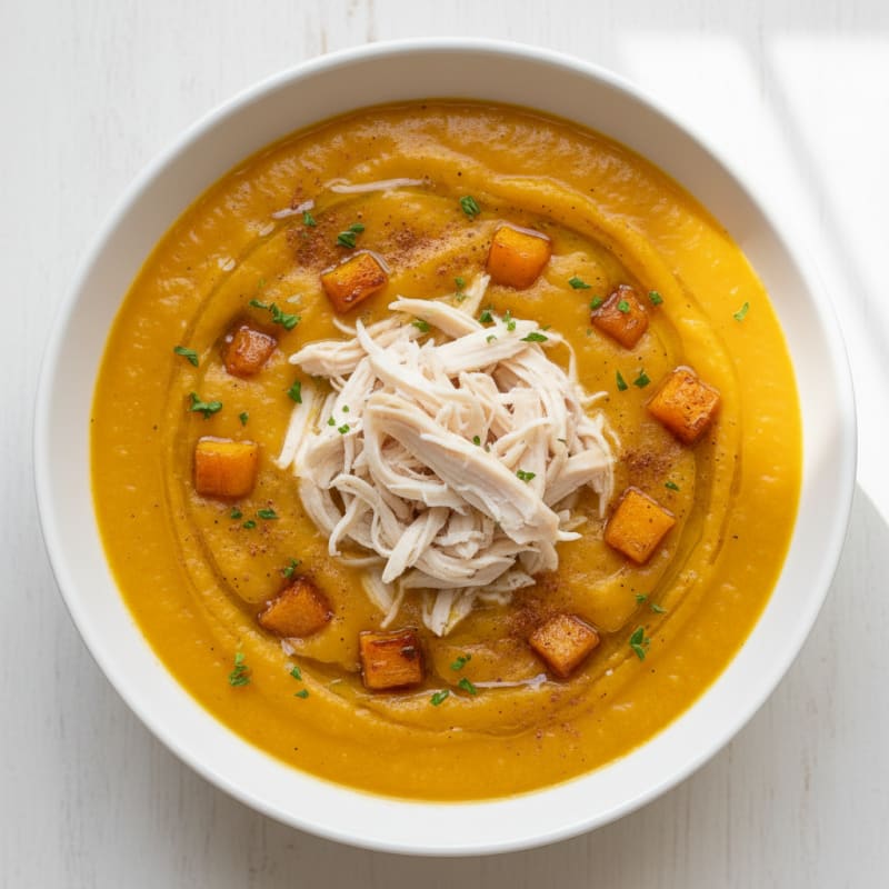 Roasted Butternut Squash and Apple Soup