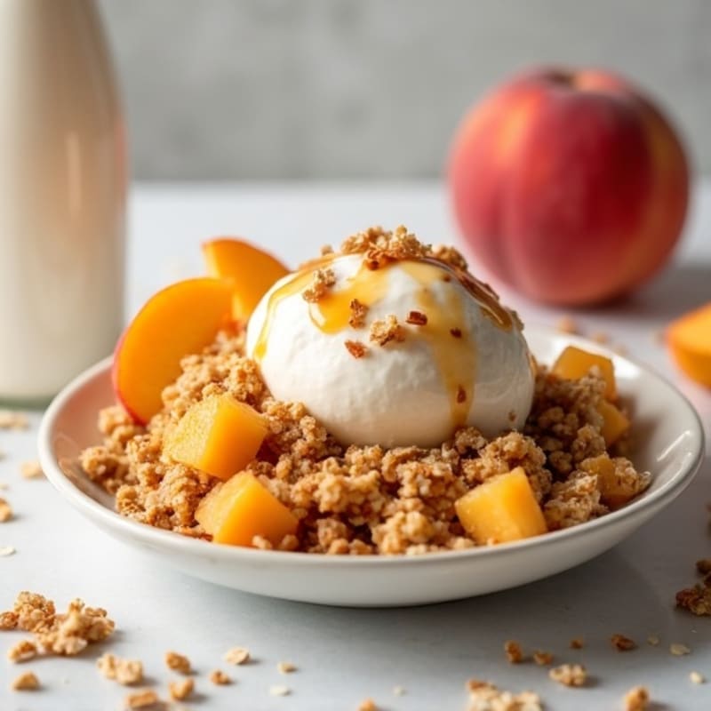 Fresh Peach Oatmeal Crumble