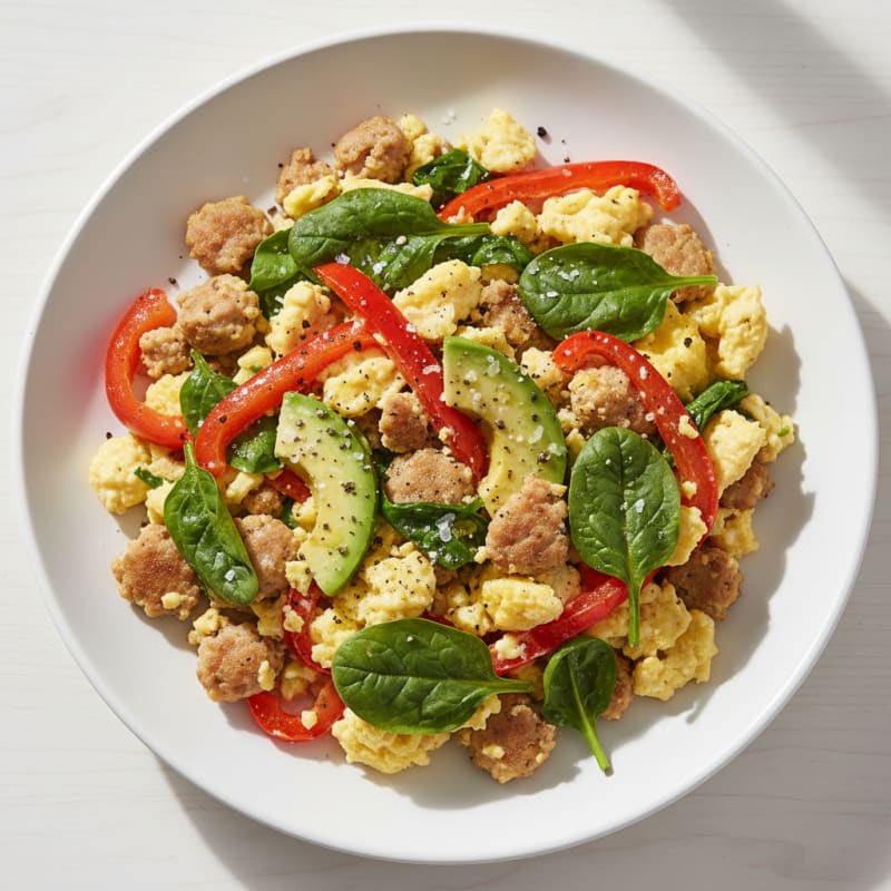 Sausage and Egg Breakfast Scramble