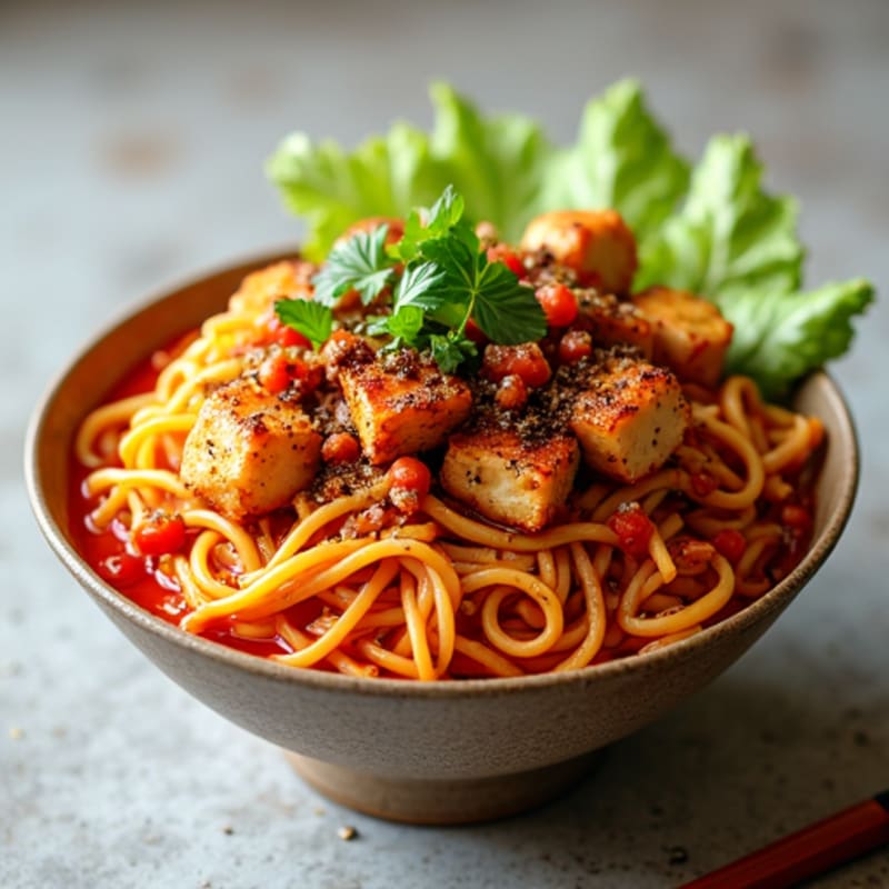 Sizzling Spicy Dragon Noodle Bowl