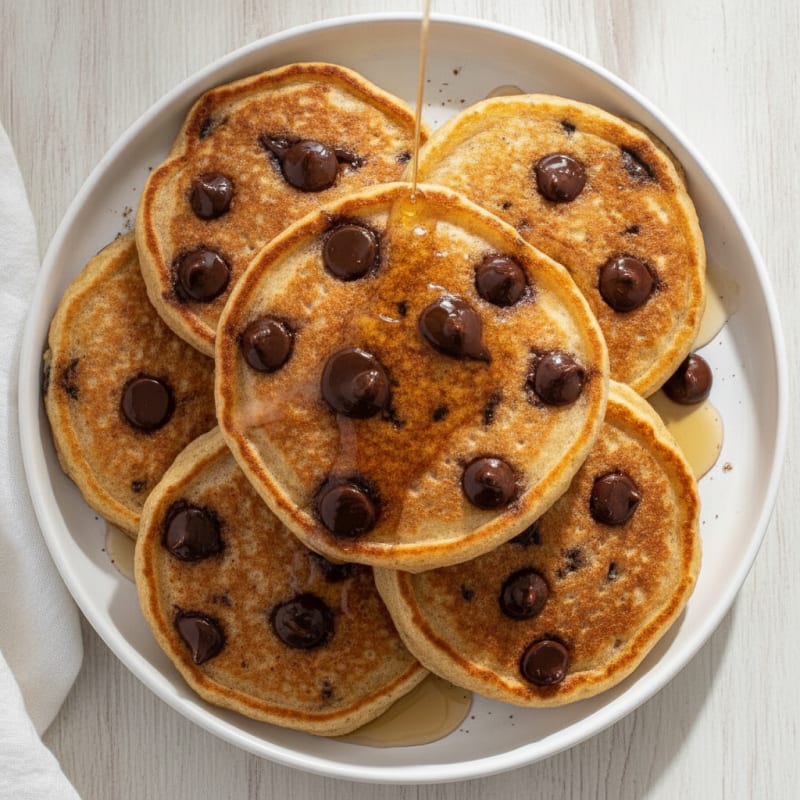 Chocolate Chip Cottage Cheese Pancakes