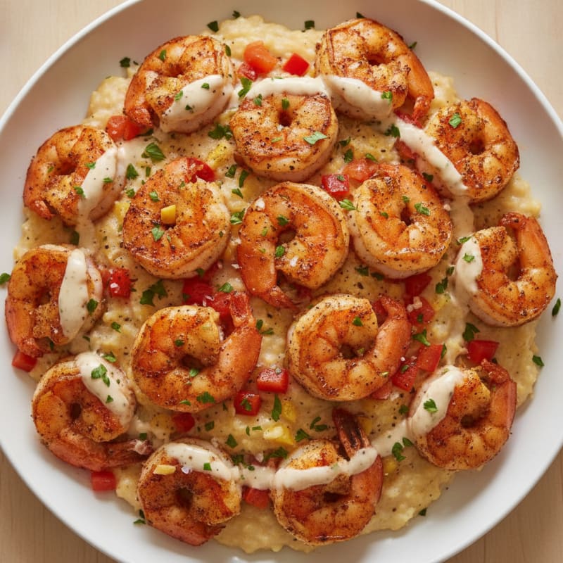 Cajun Shrimp with Creamy Grits