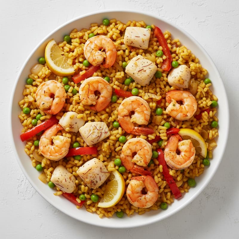 Golden Saffron Seafood Paella