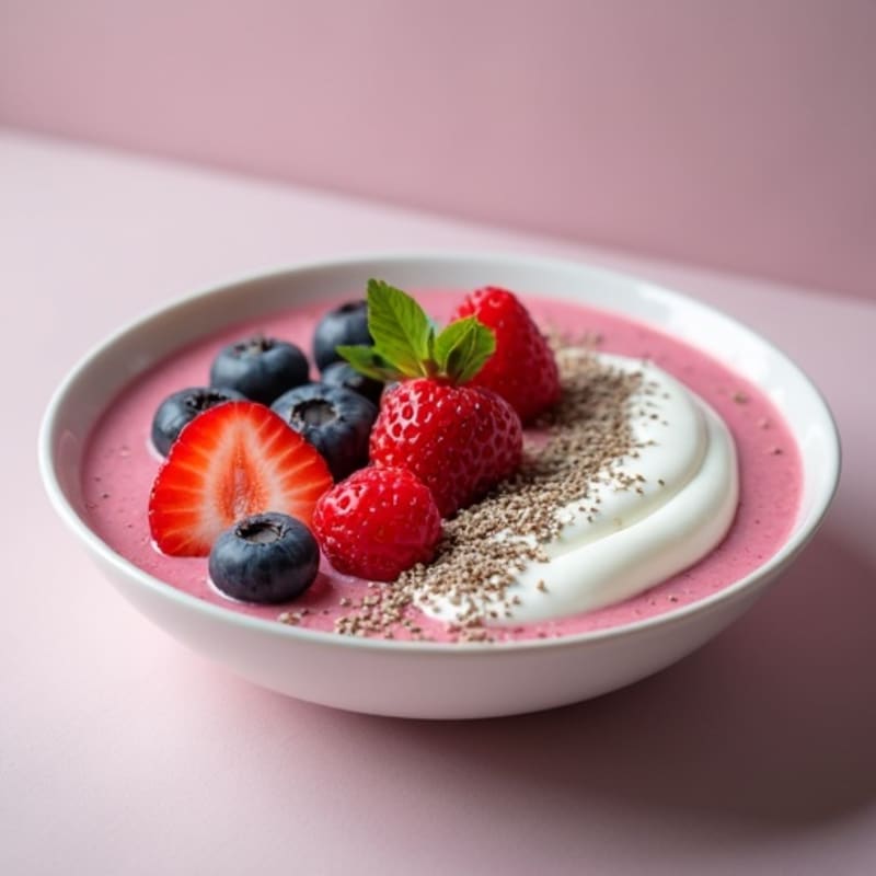 Silky Greek Yogurt Protein Mousse with Berries