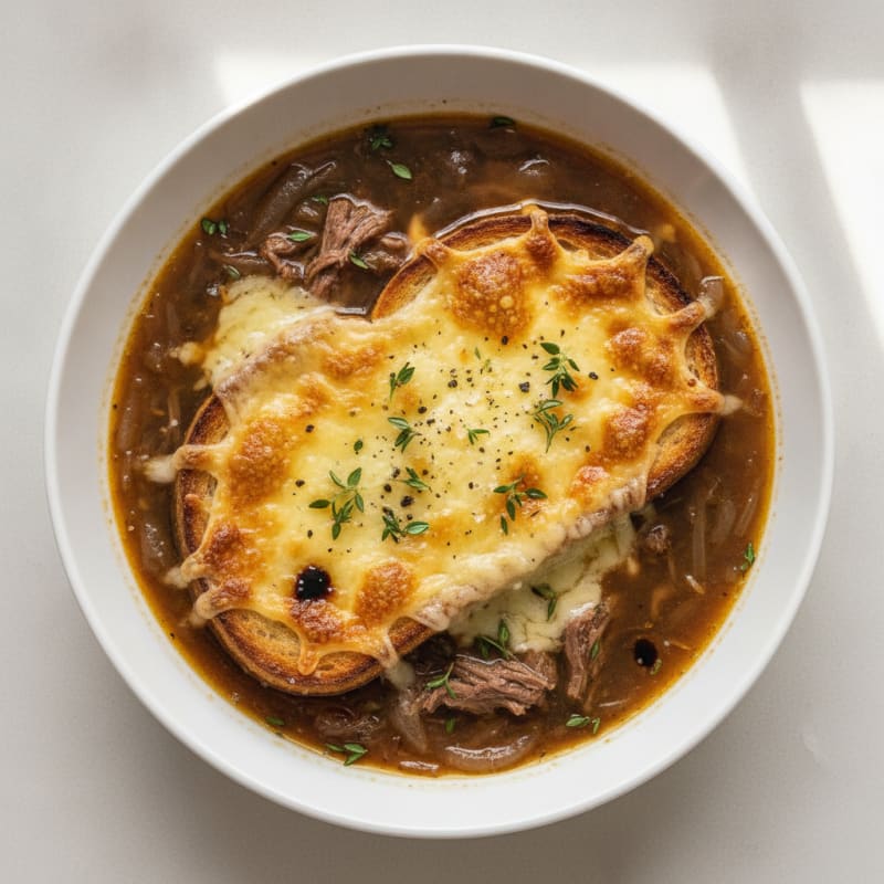 Classic French Onion Soup with Gruyere