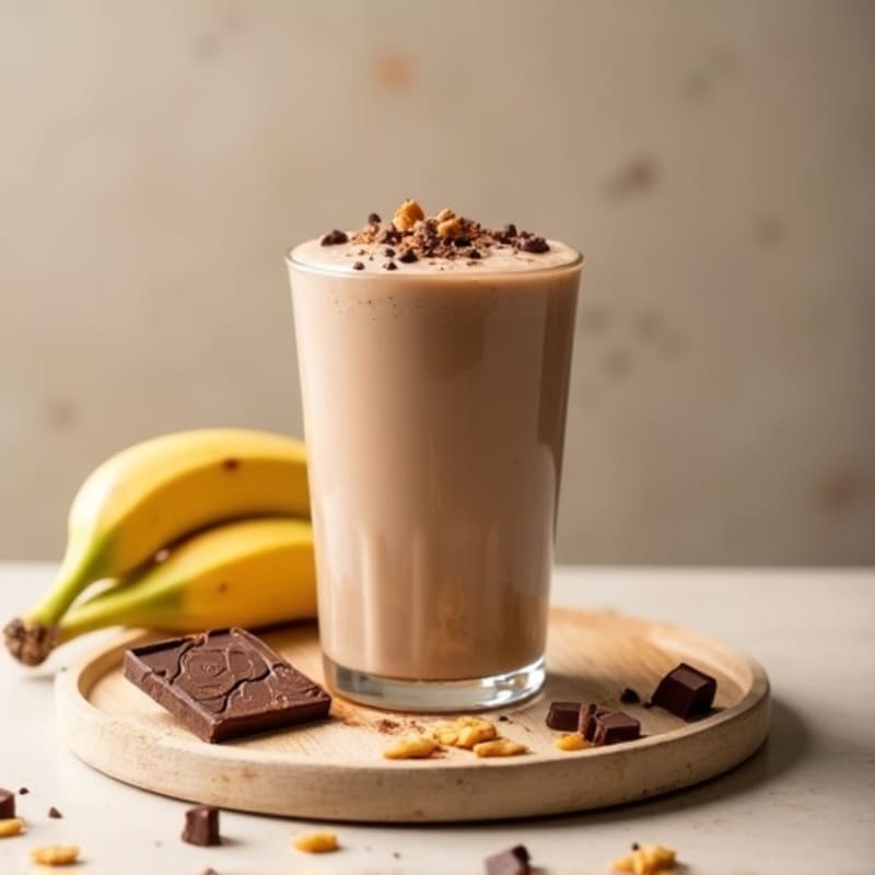 Creamy Peanut Butter Chocolate Protein Smoothie