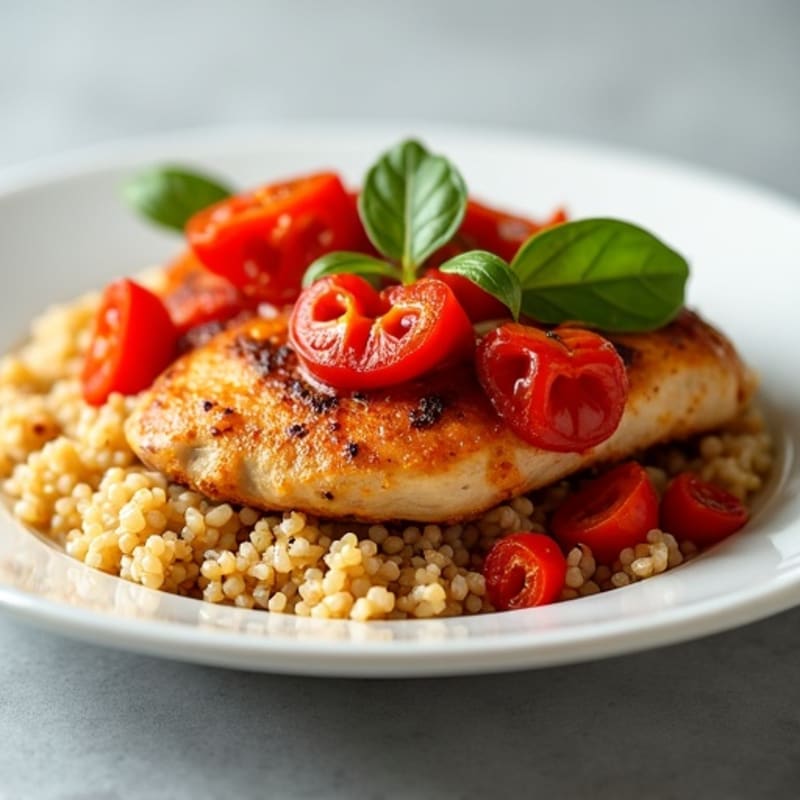 Tender Chicken with Bell Peppers and Tomato Sauce