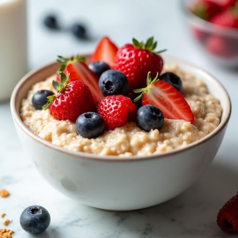 Creamy Protein Oatmeal with Fresh Berries