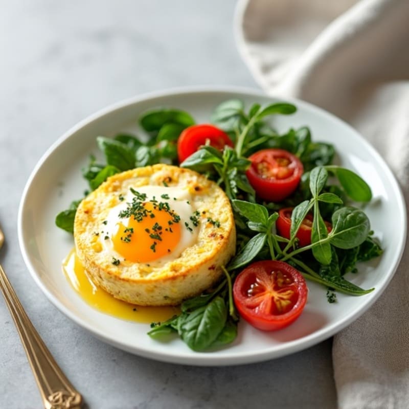Egg White Spinach Scramble with Cherry Tomatoes