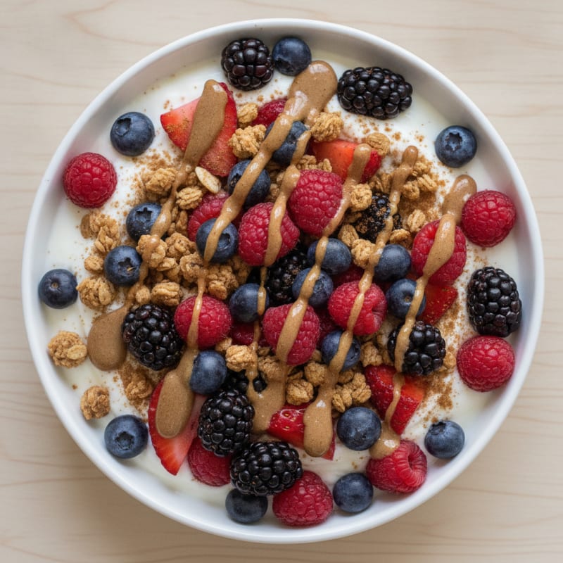 Creamy Greek Yogurt Protein Parfait with Mixed Berries
