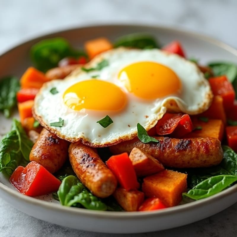 Protein-Packed Sweet Potato Hash with Eggs