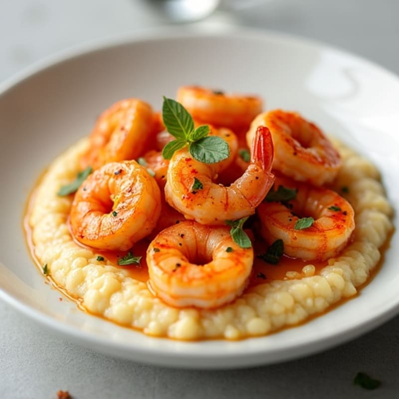 Spicy Shrimp with Creamy Grits