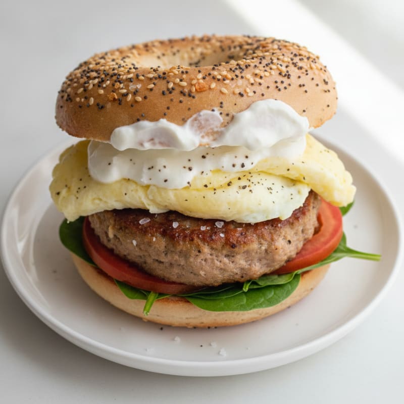 Everything Bagel Breakfast Sandwich