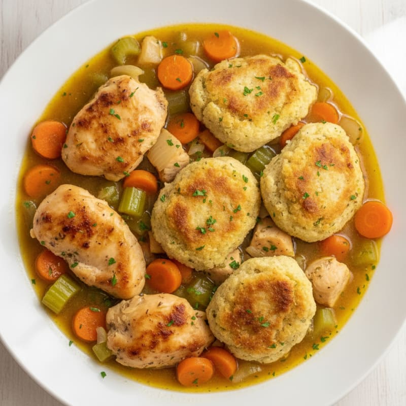 Hearty Chicken and Herb Dumpling Stew